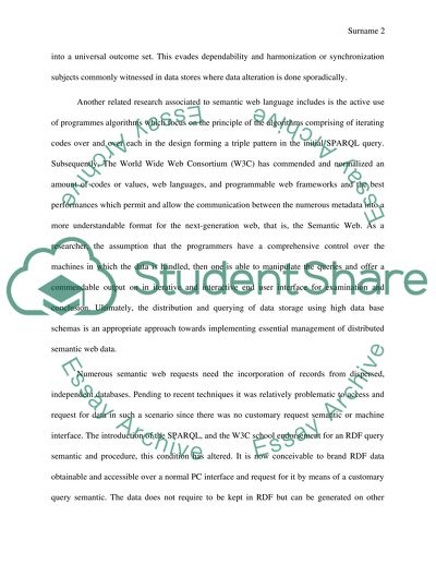 Semantic Web and Parallel Distributed Data