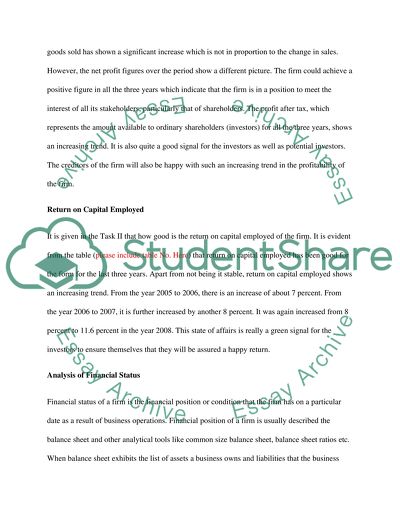 Financial statment analysis