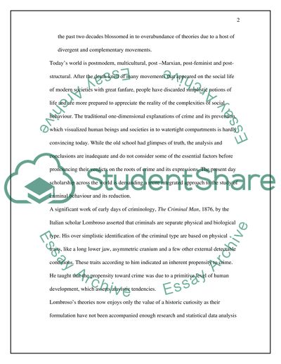 The Dormant Roots and the Open Faces of Crime