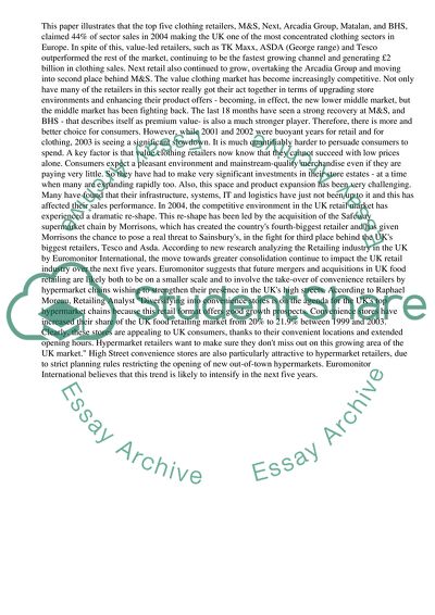 UK Retail Market and Financial Comparison of GAP and NEXT