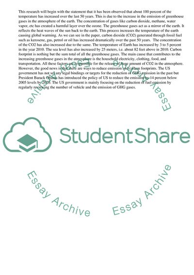 Greenhouse Business Challenge and Carbon Footprint