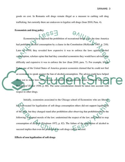 The Impact of Soft Drugs Legalization