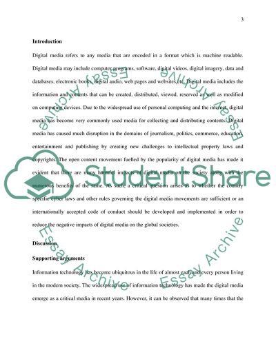 Impacts of Digital Media on Society