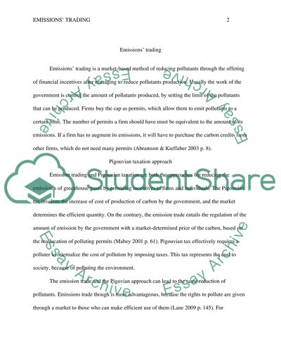 Why Emissions Trading Is a Compromise between Pigovian Taxation Approach and Coase Theorem Approach