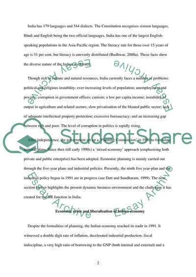 Humn Recourse Mngement in Indi