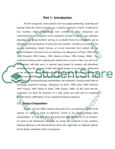 Workable Format of Collaboration in Group