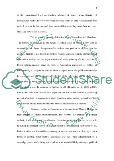The Theoretical Framework of International Relations
