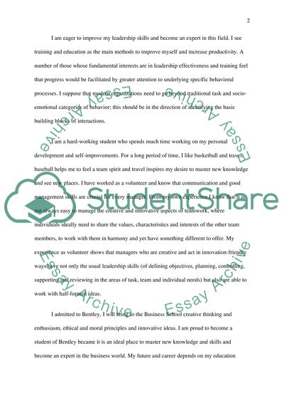 Creative Thinking and Enthusiasm in Business School