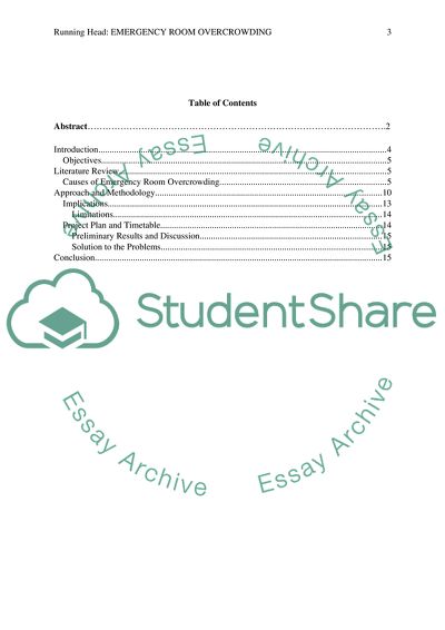 The Problem of Emergency Room Overcrowding