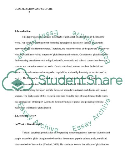 Globalization and Culture