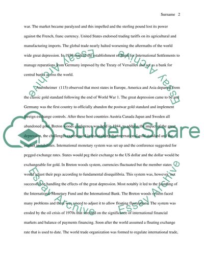 Assignment of International Economics