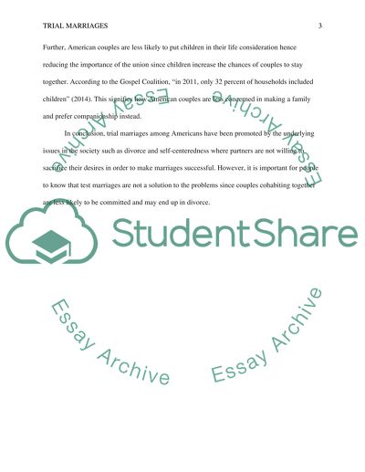 Trial marriages in America