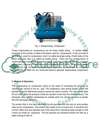 Reciprocating Air Compressor