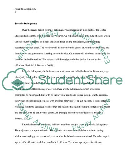 The Causes of Juvenile Delinquency