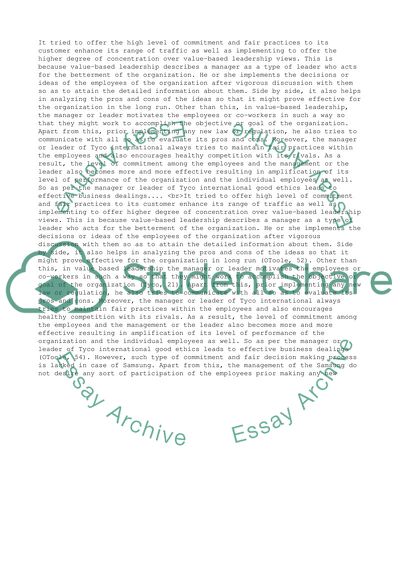 Business Ethics in Tyco International