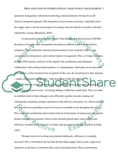 International Supply Chain Management 342 research paper