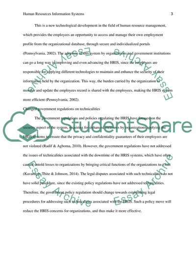 Human Resources Information Systems