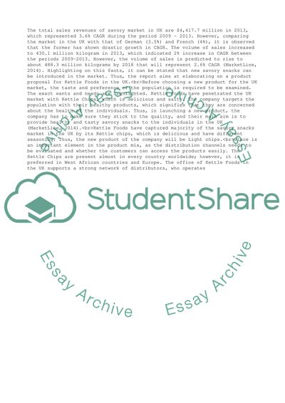 The Current Product Profile of Kettle Foods