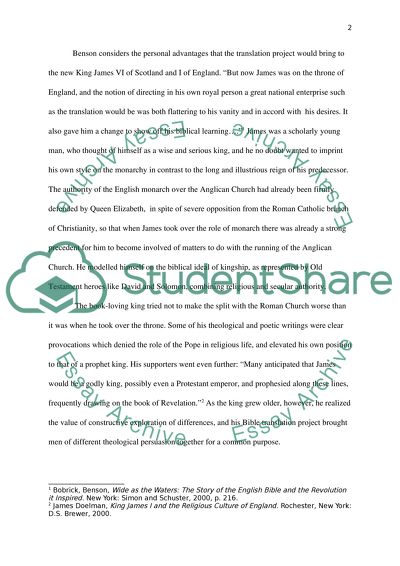 The King James Bible: More of a Political Power Grab by King James than Anything Else