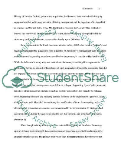 HPs Accounting Fraud