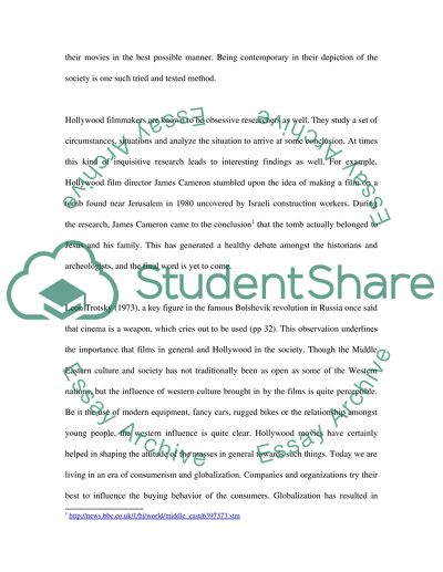 Hollywoods Influence in the Middle East