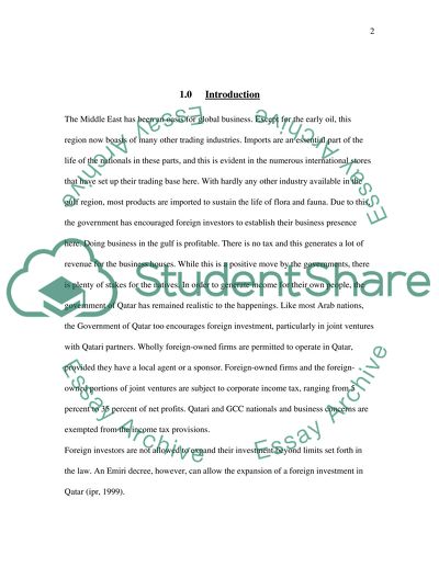 The Marketing System in Qatar