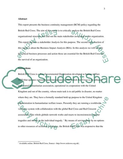 Business Continuity Management