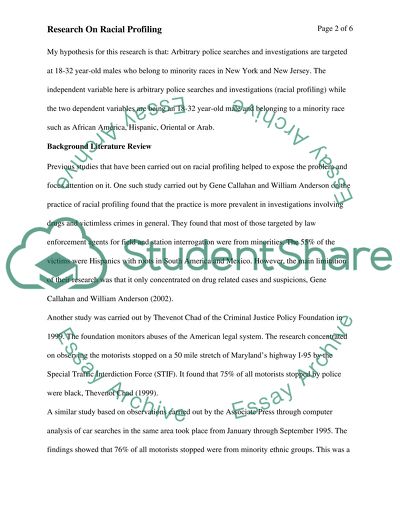 Racial profiling in nj and ny among 18 -32 year males