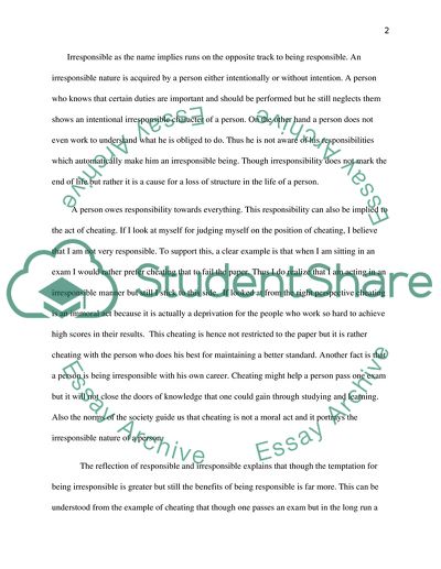 What Do Responsible and Irresponsible Mean