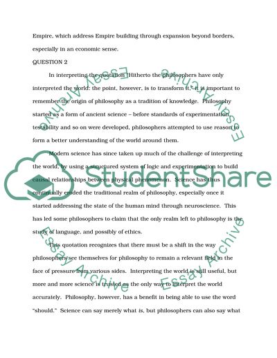 The Importance Of The Political Philosophy For The State And Society