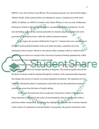 Physiology research paper