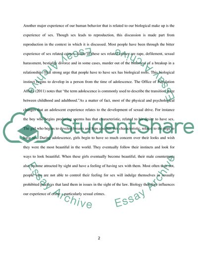 Biological Aspects of Personality and Types of Experiences