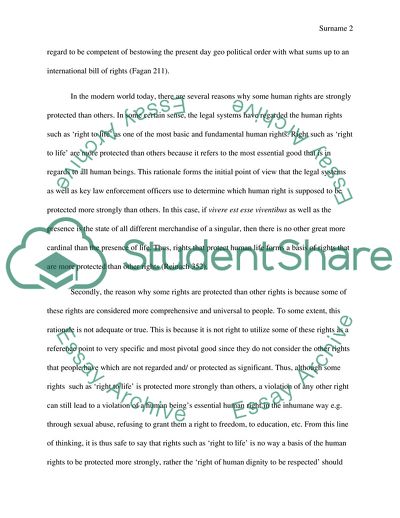 Why is some Human Rights More Protected than Others