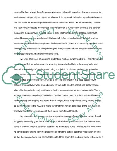 Interest in Becoming a Medical Surgery Nurse