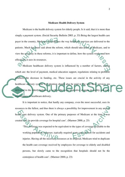 Analysis of a Health Care