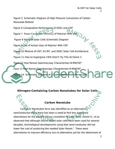 Nitrogen-Containing Carbon Nanotubes for Solar Cells
