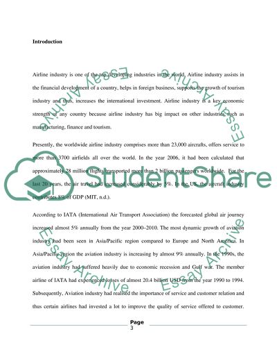 Airline Industry on Service Quality and Relationship Marketing