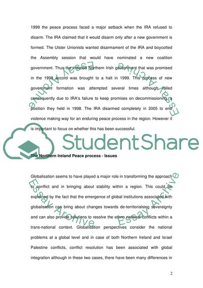 Northern Ireland Political Conflict