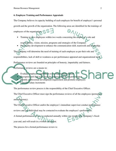 Employee Training and Performance Appraisals