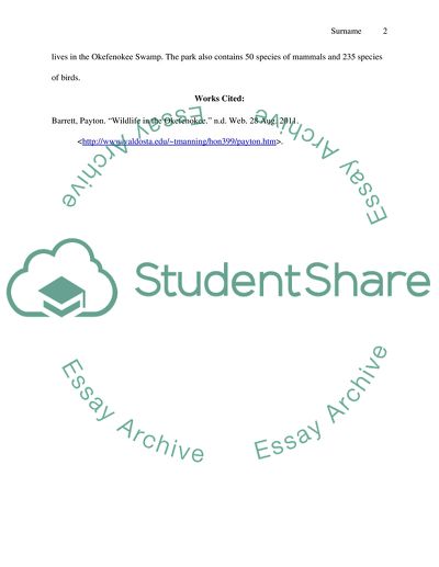 Description of the Okefenokee Swamp