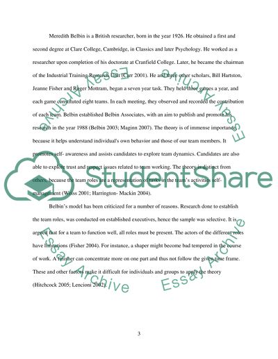 Strategic Management Meredith Belbin