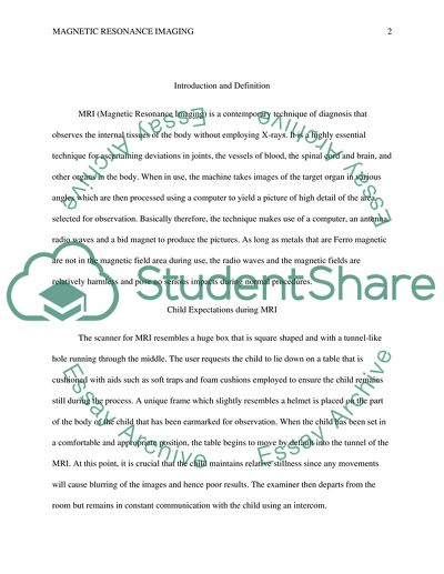 Child Expectations during Magnetic Resonance Imaging