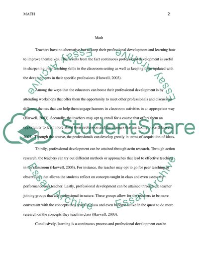 Math Research Paper Example | Topics and Well Written Essays - 250