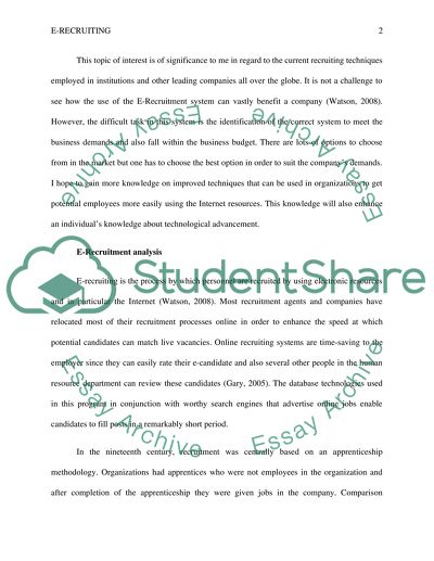 E-recruitment research paper E-recruitment research paper picture