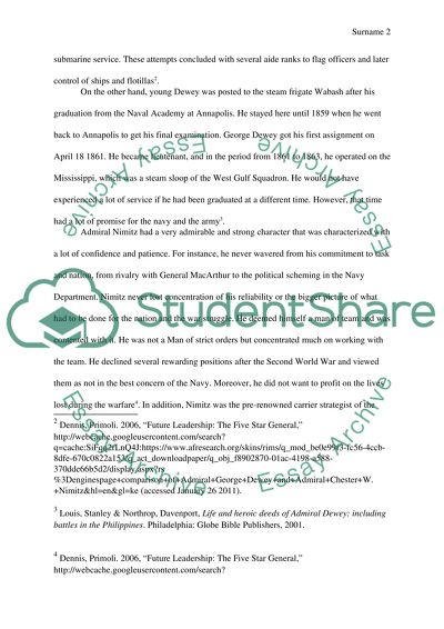 Admiral George Dewey and Admiral Chester W. Nimitz