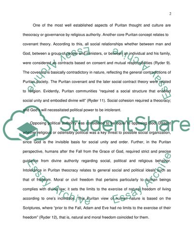 Puritan Thought and Culture