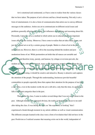 Visual Communication as a Form of Relaying Message