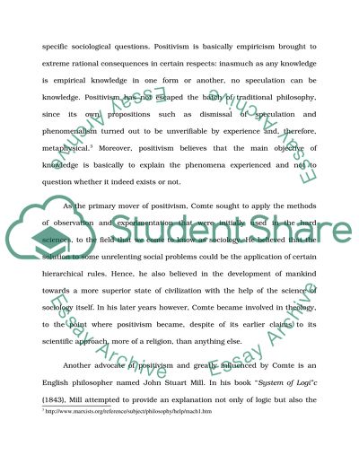 Positivism and Social Constructionism