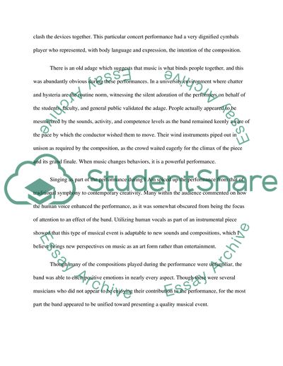 Applauding William Paterson Universitys Concert Performance