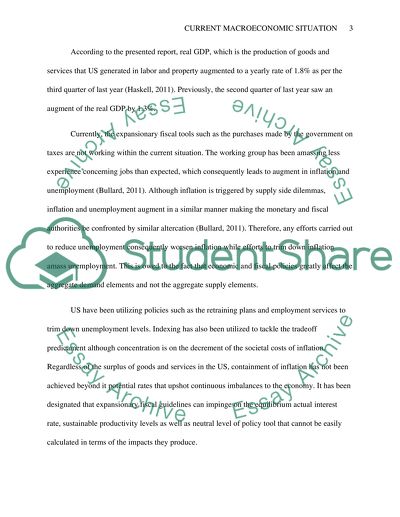 Current macroeconomic situation